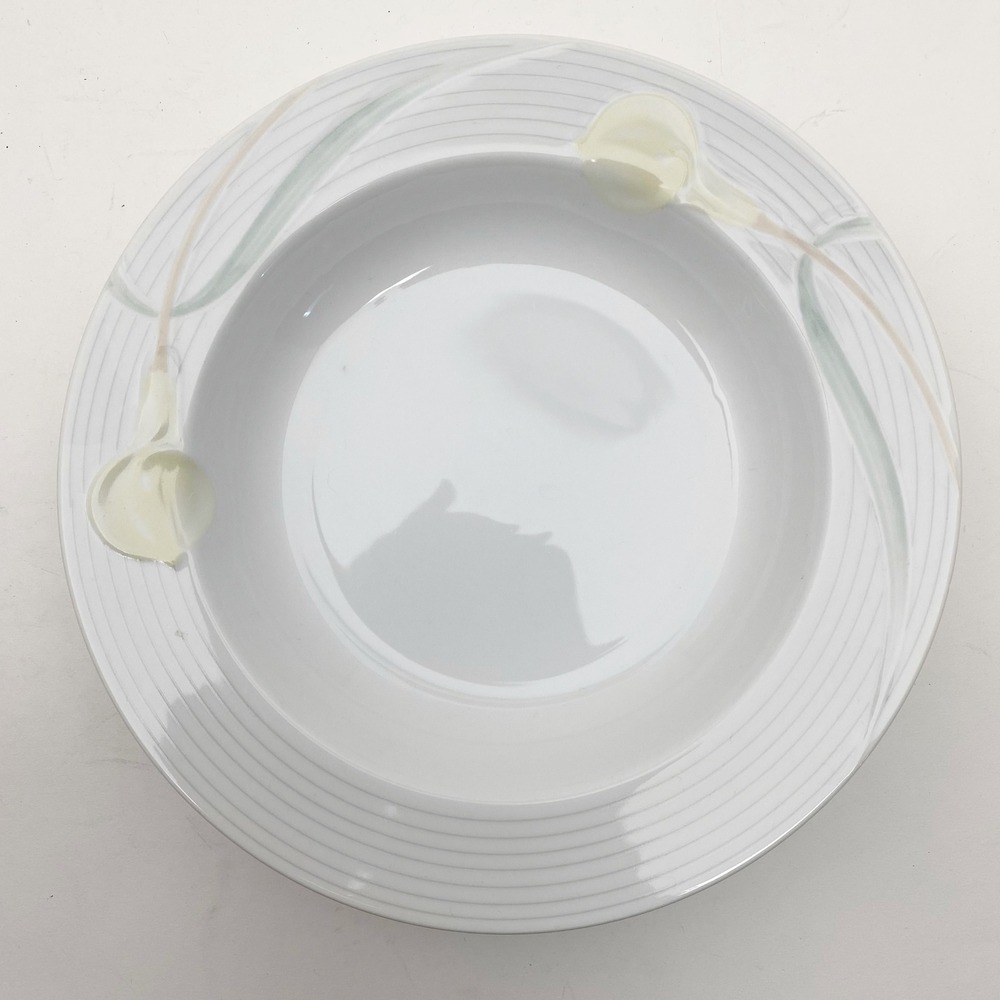Mikasa Serenade Yellow Floral Fine China Rimmed Fruit Dessert Bowls Set of 3
